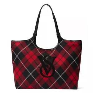 NWT 2023 Victoria’s Secret Plaid Tote Bag